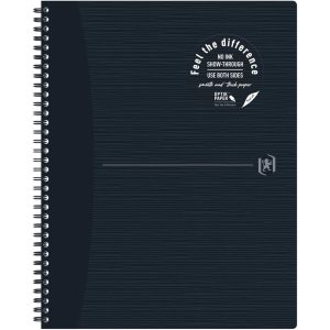 Oxford Notizbuch A4+, kariert, Schwarz