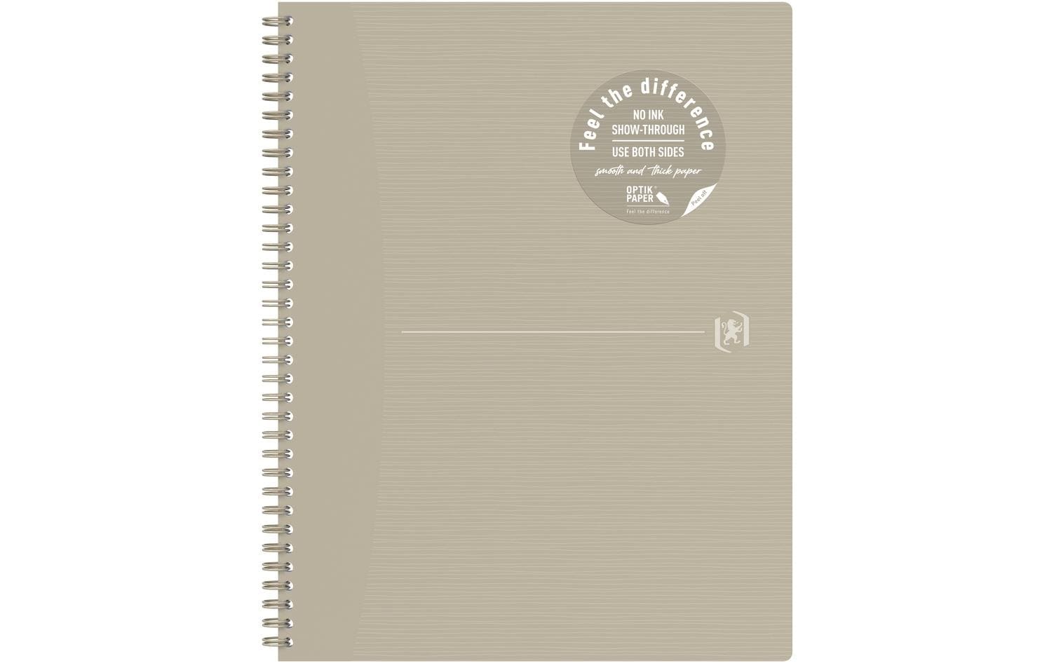 Oxford Notizbuch A4+, kariert, Beige