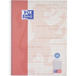 Oxford Notizbuch Collegeblock kariert, A4+, Rot