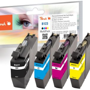 Peach Tinte Brother LC-3211 Multi-Pack Black/Cyan/Magenta/Yellow