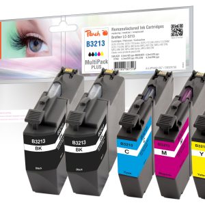 Peach Tinte Brother LC-3213 Multi-Pack-Plus C, M, Y, BK
