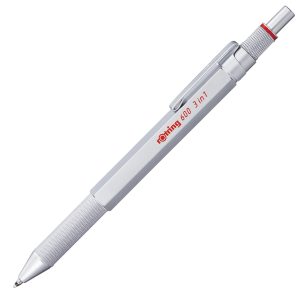 Rotring Kugelschreiber Multipen 600 3 in 1, 0.5 mm, Silber