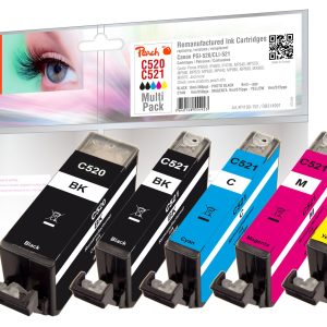 Peach Tinte Canon PGI-520/CLI-521 Multi-Pack C, M, Y, 2x BK
