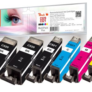 Peach Tinte Canon PGI-520/CLI-521 Multi-Plus C, M, Y, 3x BK
