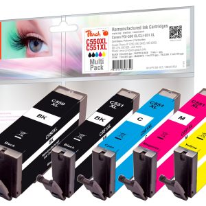 Peach Tinte Canon PGI-550XL/CLI-551XL,Multi-Pack C, M, Y, BK