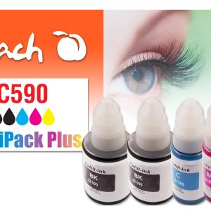 Peach Tinte Canon CISS GI-590 Multi-Pack+ C/M/Y/2x BK