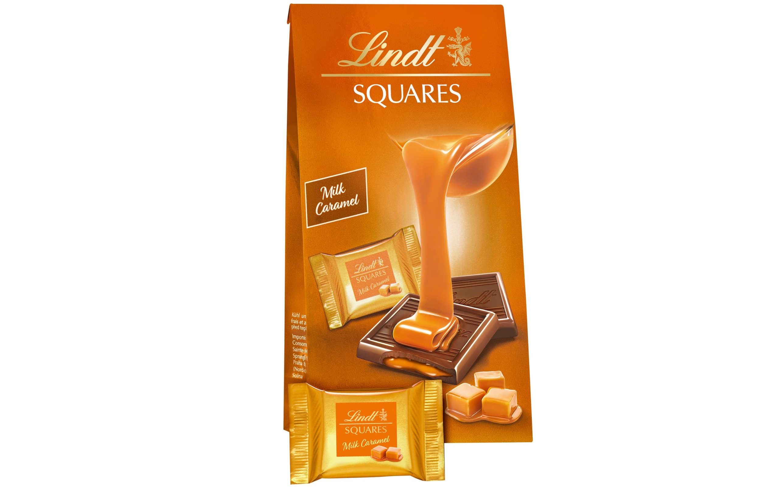 Lindt Schokoladen-Pralinen Squares Milk Caramel 144 g