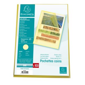Exacompta Sichthülle A4, 100 Stück, Gelb