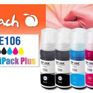 Peach Tinte Canon CISS 106 Multi-Pack+ C, M, Y, BK