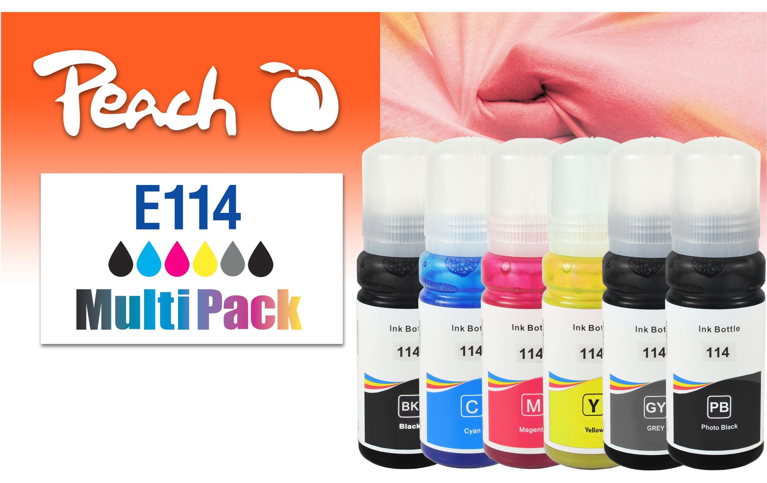 Peach Tinte Epson CISS 114 MultiPack C/M/Y/G/FBK/BK