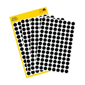 Avery Zweckform Klebepunkte Ø 8 mm, 4 Blatt, Schwarz