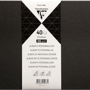 Clairefontaine Notizbuch DIY 27 x 20 cm, Blanko, Schwarz