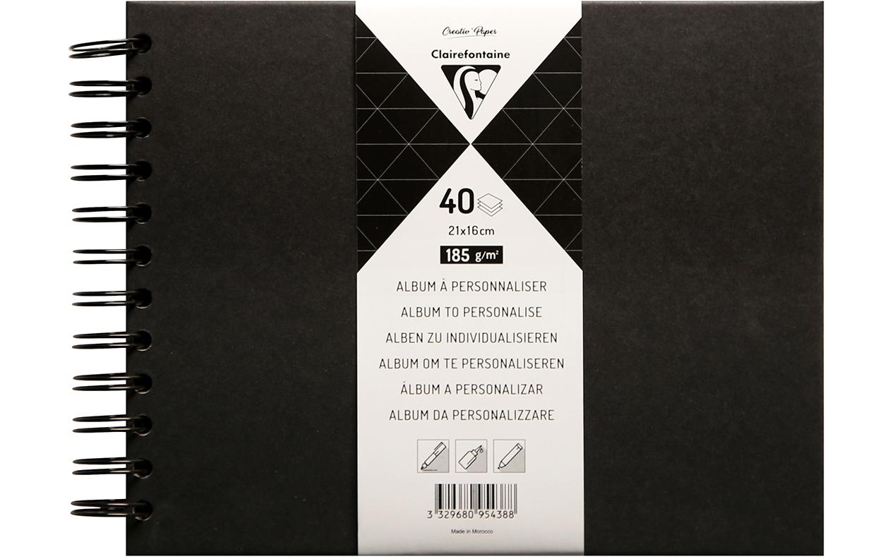 Clairefontaine Notizbuch DIY 21 x 16 cm, Blanko, Schwarz