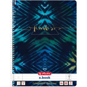 Herlitz Spiralblock New Baltik Fearless Liniert, 80 Blätter, A4