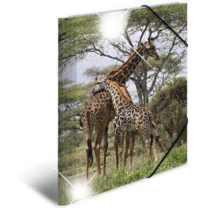 HERMA Gummibandmappe A4 Giraffe, Polypropylen, mit Innendruck