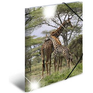 HERMA Gummibandmappe A3 Giraffe, Polypropylen, mit Innendruck