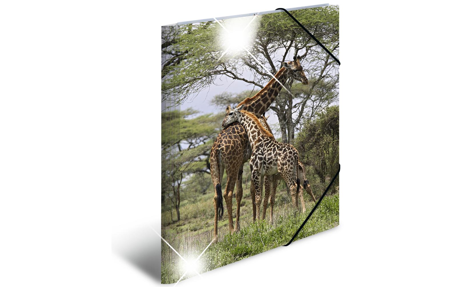 HERMA Gummibandmappe A3 Giraffe, Polypropylen, mit Innendruck