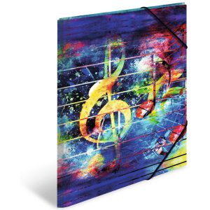 HERMA Gummibandmappe A3 Music, Polypropylen, mit Innendruck