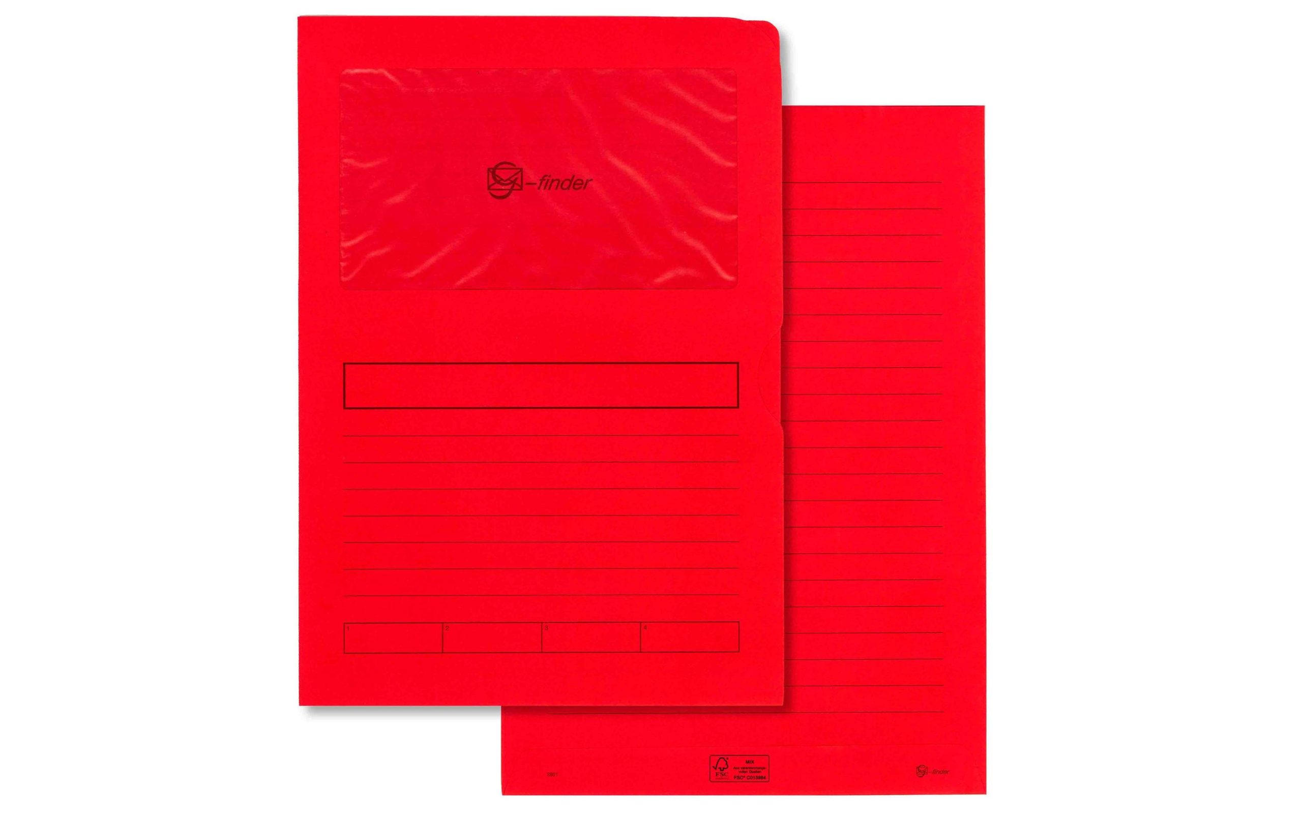 Goessler Ordnungsmappe G-Finder mit VD Intensivrot, 100 Stück