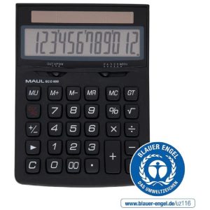 Maul Taschenrechner ECO 850, 12 Stellen, Schwarz