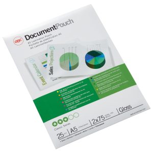 GBC Laminierfolie Document A5, 75 mic, 25 Stück, glänzend