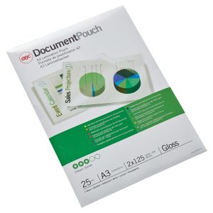 GBC Laminierfolie Document A3, 125 mic, 25 Stück, glänzend