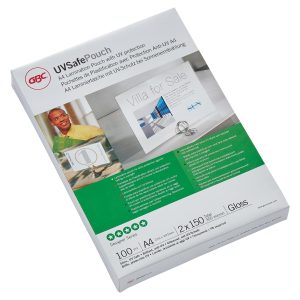 GBC Laminierfolie UVSafe A4, 150 Mikron, 100 Stück, glänzend