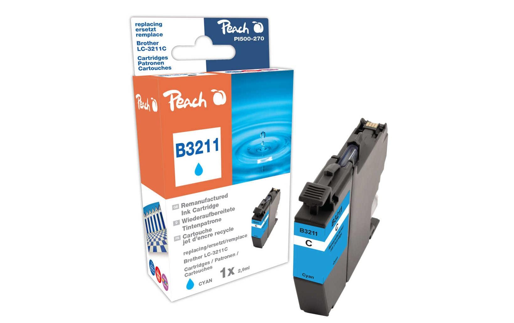 Peach Tinte Brother LC-3211 Cyan