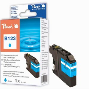 Peach Tinte Brother LC-123 Cyan