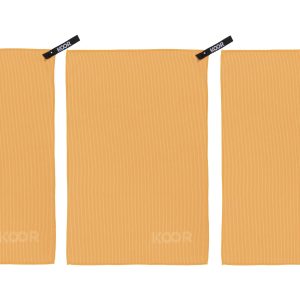 KOOR Handtuch Silva Onda Arancia 3er-Pack S 35 x 55 cm