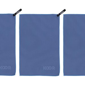 KOOR Handtuch Silva Onda Blu 3er-Pack S 35 x 55 cm