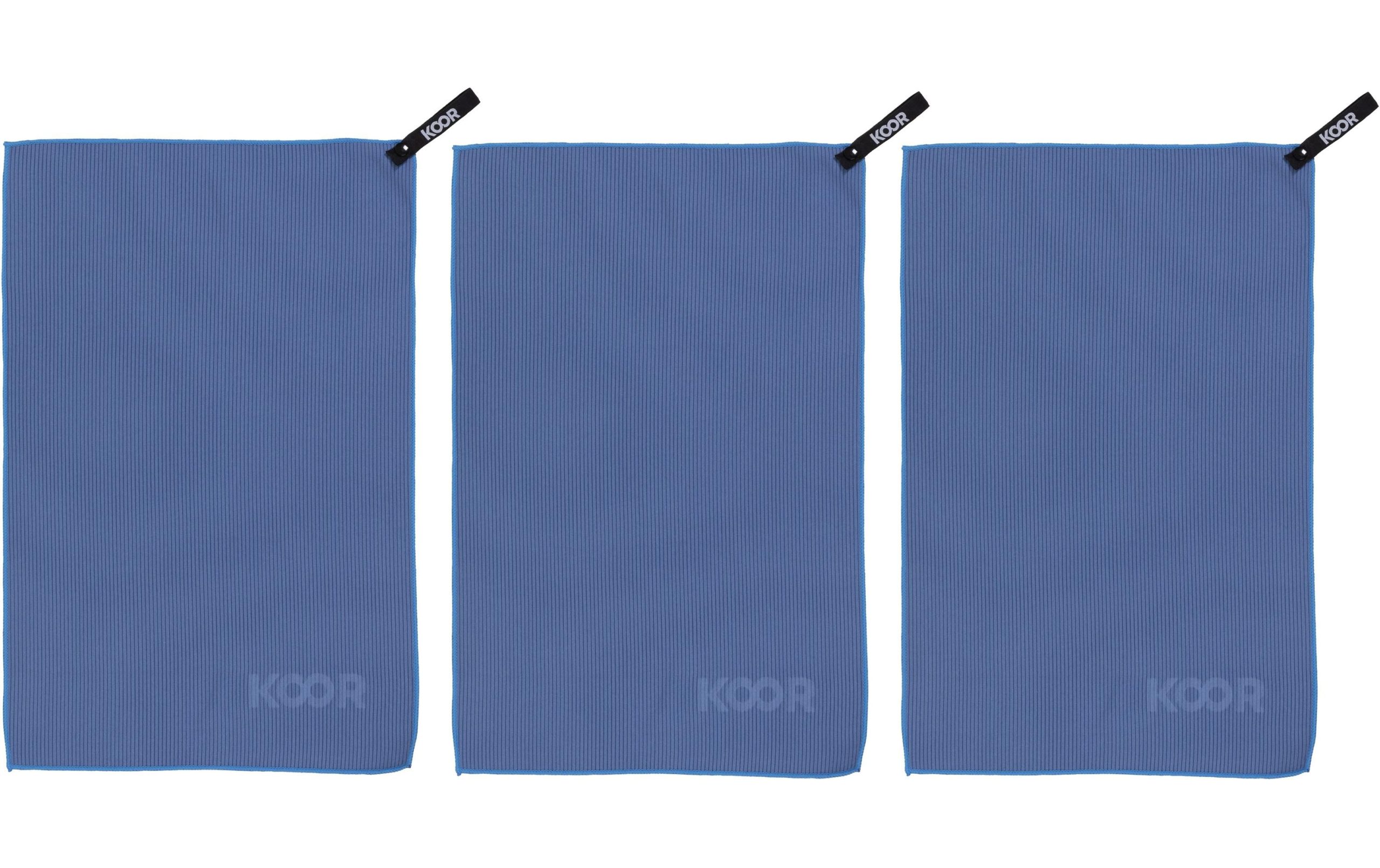 KOOR Handtuch Silva Onda Blu 3er-Pack S 35 x 55 cm