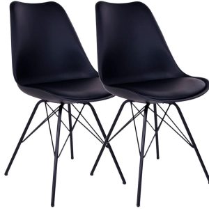 House Nordic Stuhl Oslo 2 Stück, 57 x 86 cm, Schwarz