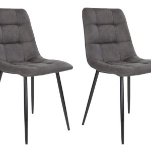House Nordic Stuhl Middelfart 2 Stück, 86 x 55 cm, Schwarz/Dunkelgrau
