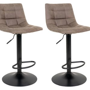House Nordic Barhocker Middelfart 2 Stück, 86 x 55 cm, Schwarz/Aschbraun