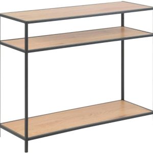 AC Design Konsolentisch Seaford 100 x 35 x 79 cm, Schwarz/Nature
