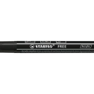 STABILO Acrylmarker Free Acrylic T100 Schwarz