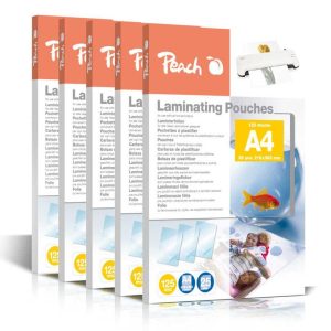 Peach Laminierfolie A4, 125 µm, 6 x 100 Stück