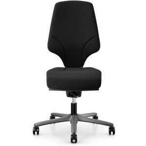 Giroflex Bürostuhl 64 mit Polsterrücken, ohne Armlehnen, Schwarz