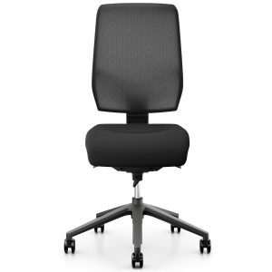 Giroflex Bürostuhl 68 mit Netzrücken, ohne Armlehnen, Schwarz