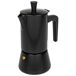 FURBER Espressokocher Chicchi 4 Tassen, Schwarz
