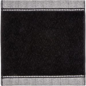 Möve Waschlappen Brooklyn 30 x 30 cm, Schwarz