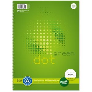 Ursusgreen Collegeblock A4, gepunktet, 4-fach gelocht