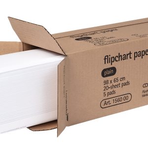 Legamaster Flipchart Papier 65 x 98 cm 20 Blatt Blanco 80 g/m², 5 Stück