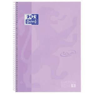 Oxford Schreibblock School Touch A4+, kariert, Pastelllila