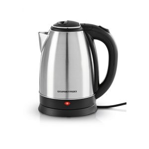 GOURMETmaxx Wasserkocher 1.8 l, Schwarz/Silber