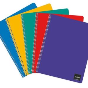 ELCO Notizbuch 7.4 x 11.1 cm, Kariert, Blau/Violett/Rot/Grün/Gelb