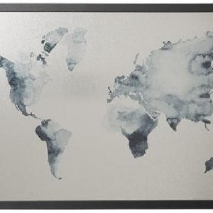 Bi-Office Magnethaftendes Whiteboard Weltkarte 60 x 40 cm