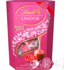 Lindt Schokoladen-Pralinen Lindor Kugeln Himbeere & Rahm 200 g