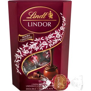 Lindt Schokoladen-Pralinen Lindor Kugeln Double Chocolate 200 g
